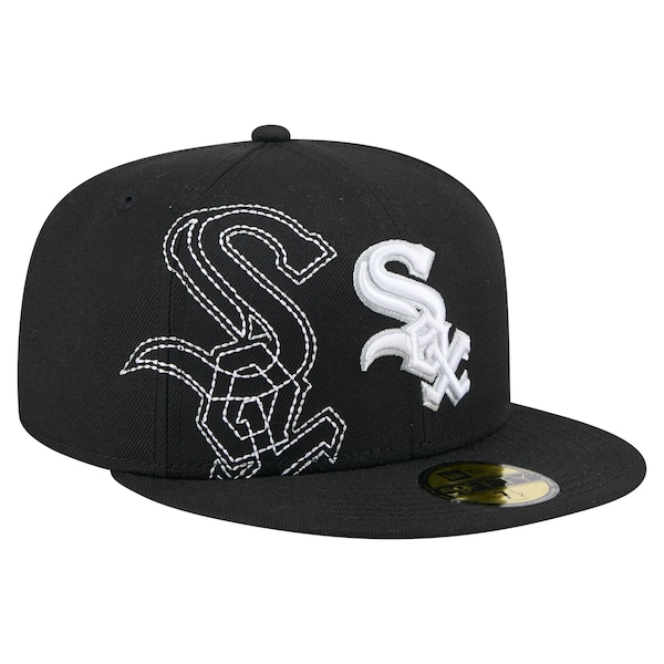 Men's Chicago White Sox New Era Black Yarn Stitch 59FIFTY Fitted Hat