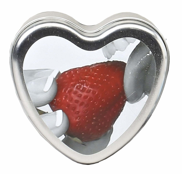 Earthly Body Candle 3 in 1 Heart Edible Candle Strawberry