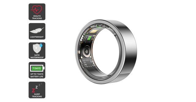 Kogan Aura Smart Ring (Silver, Size 7) | Smart Rings & Accessories | Phones, Tablets & Wearables