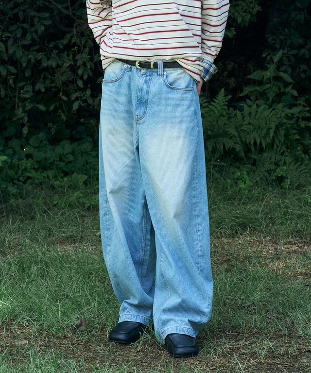 corduroy denim pants (light blue)