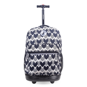 Sunrise Rolling Backpack (18 Inch) in Heart Dot