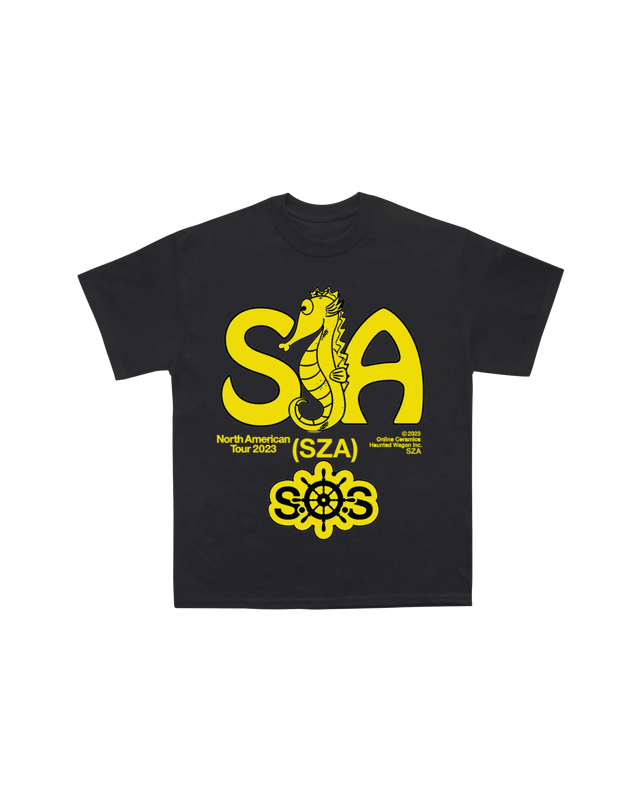 Sza - Seahorse Tour T-Shirt (Black)