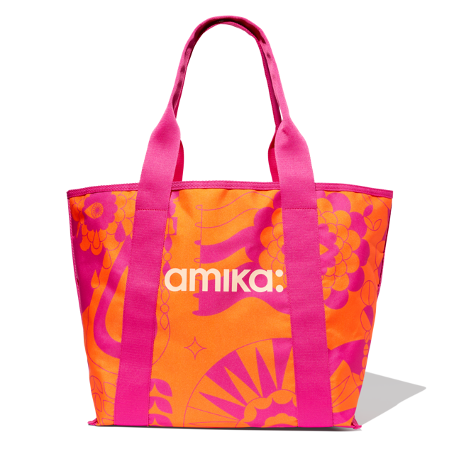 tote bag | pink + orange signature print