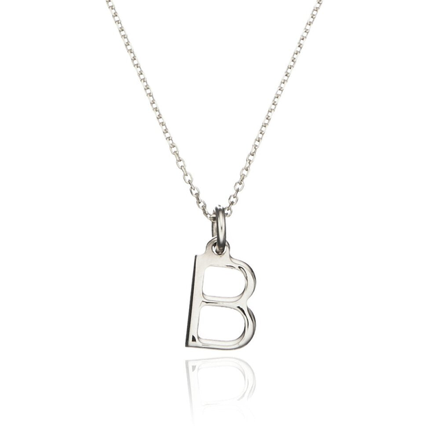 Silver Initial Letter Necklace