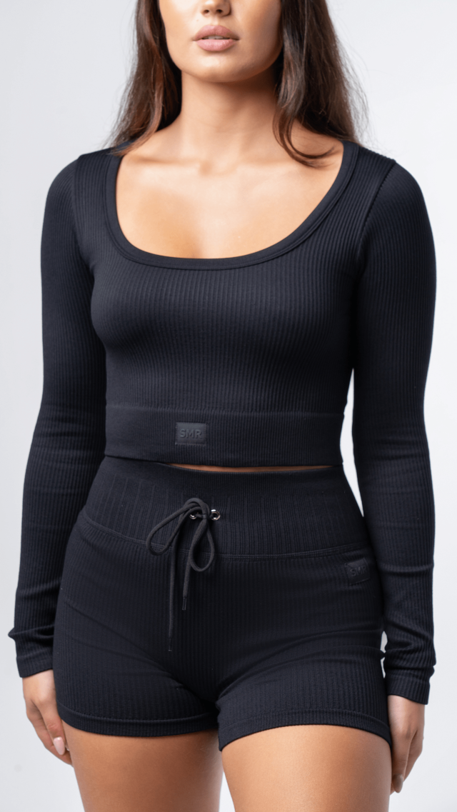 Long-Sleeve Scoop Top