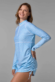 Women's Lawai Ruche Swim Shirt | Malibu Blue Shell We