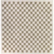 Walker Beige Checkered Shag Area Rug