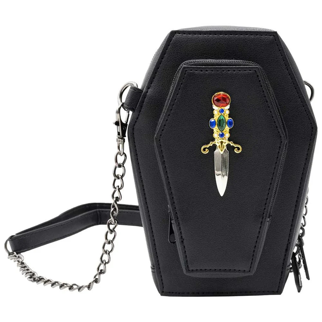ELVIRA DAGGER COFFIN MINI CROSSBODY PURSE