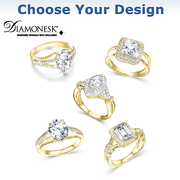 "Endless Beauty" 10K Gold Diamonesk Ring: Choose Your Cut