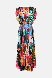 Neon Bush Gathered Dress