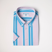 Range Shirt - White w/ Blue and Red Pinstripes - WAREHOUSE SALE