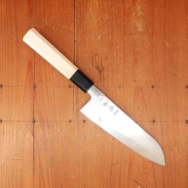 Hatsukokoro Hikari 170mm Santoku Stainless Clad SLD Hinoki Handle