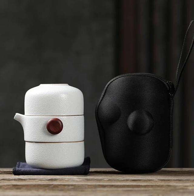 Two-Cup Travel Teapot Set