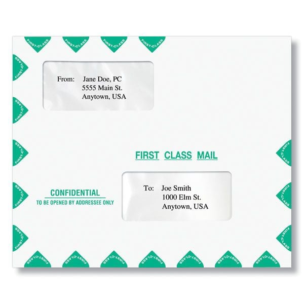 Tax Return Envelope 9-1/2" x 11-1/2", Confidential, Peel & Seal, Pack of 50