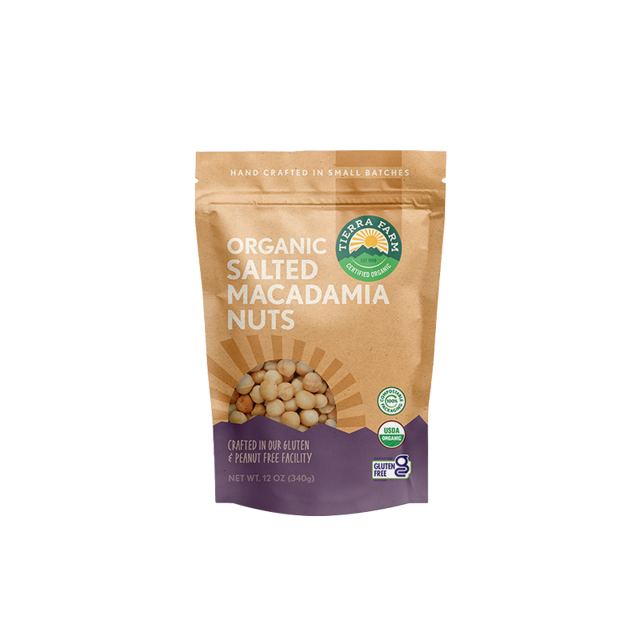 Organic <br> Roasted Salted Macadamia Nuts