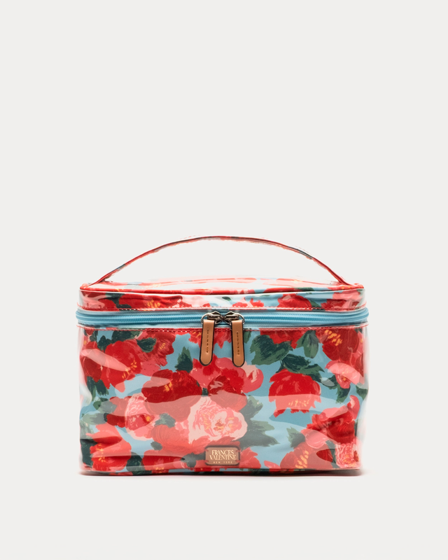 Train Case Cosmetic - Peony Print