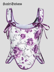 Fairy Cottagecore Corset Victorian Lace-up Vest