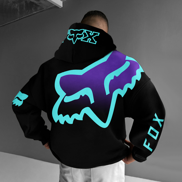 Oversize Racing Print Hoodie