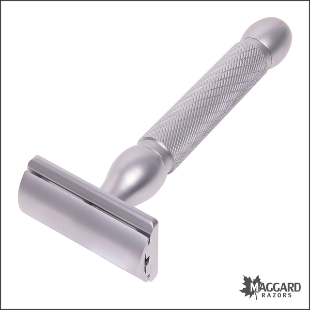 Pearl Shaving Hammer DE Safety Razor - Includes Closed and Open Comb Baseplates - Matte Finish