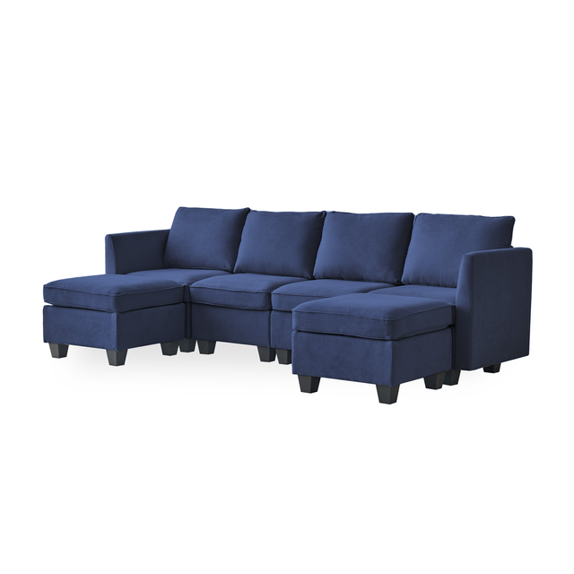 Olivia Chenille Modular Multi-Configuration Sectional Sofa with Storage
