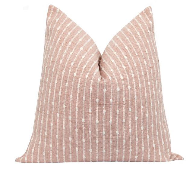 Aberdeen Blush Pink Stripe Pillow