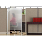 Quartet Workstation Privacy Screen, 38 x 64, Rolling, Full Length