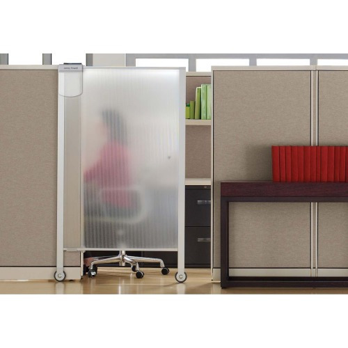 Quartet Workstation Privacy Screen, 38 x 64, Rolling, Full Length