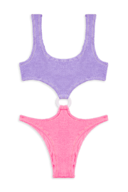 Augusta Swimsuit // Lilac & Hot pink