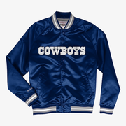 Men's  Navy Dallas Cowboys Lightweight Satin Full-Snap Jacket