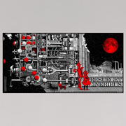 Rob Jones White Stripes Greatest Hits Companion Print (White/Black)