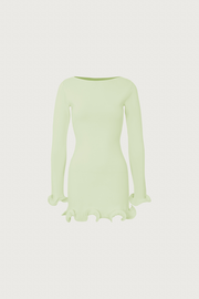 Ruffle Hem Mini Dress (Mint)