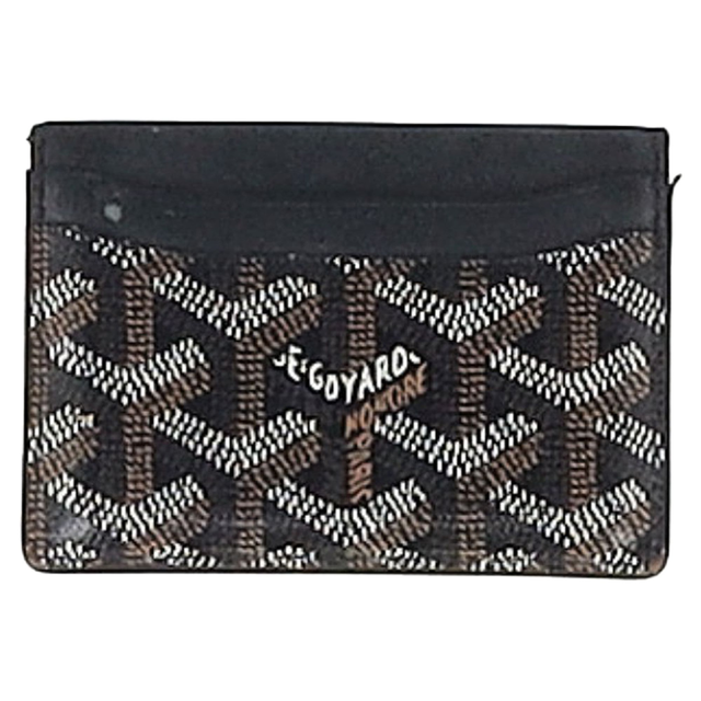 Goyard Saint-Sulpice Card Holder in Black Coated Canvas
