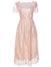 Lace Pale Pink Evening Gown - S