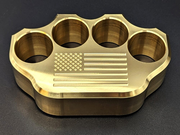 Milspin 2LB Brass Knuckle USA Flag Paperweight