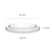 PET Flat Lids (95mm)