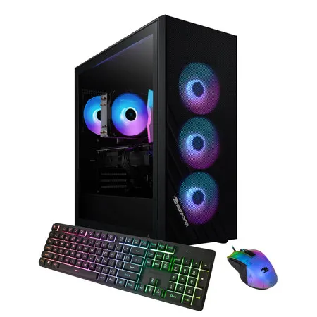 iBUYPOWER Scale SCI5N4601 Gaming Desktop Computer, Intel Core i5-14400F 2.5GHz, 16GB RAM, 1TB SSD, NVIDIA GeForce RTX 4060 8GB, Windows 11 Home, Black