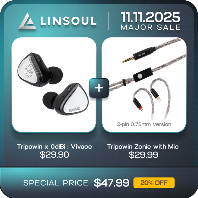 Tripowin x 0diBi: Vivace + Tripowin Zonie with Mic (0.78mm 2-pin)