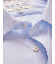 Slim Fit Blue & White Non-Iron Shirt