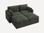 HONBAY 4-Piece Chenille Modular Sectional  Cloud Sofa With Oversized Storage Space