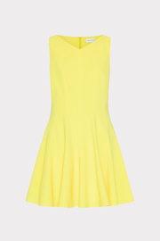 Sleeveless Stretch Cady Fit And Flare Dress