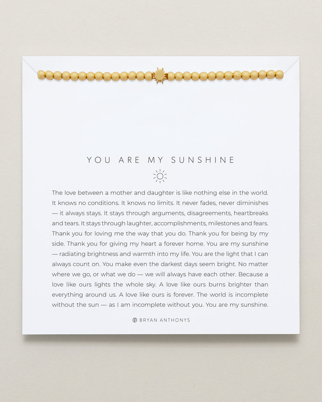 You Are My Sunshine Beaded Icon Bracelet