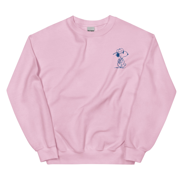 Snoopy Joe Cool Embroidered Adult Sweatshirt
