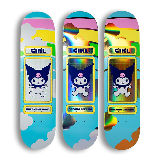 Girl x Hello Kitty Breana Geering Rainbow 8" Skateboard Deck