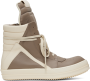 Taupe & Off-White Hollywood Geobasket Sneakers