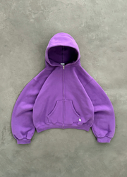 AKIMBO ZIP-UP HOODIE - PLUM