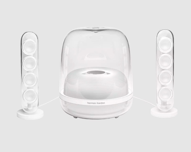 Harman Kardon SoundSticks 4 Bluetooth Wireless 2.1 Speaker System, White - Certified Refurbished