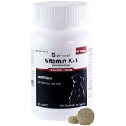 Vitamin for Dogs & Cats - K1 for Dogs & Cats - 25mg (50 chew tabs) - [Supplement]