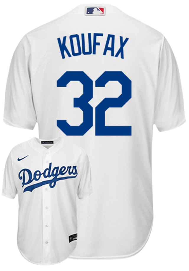 Sandy Koufax Jersey - Dodgers Cooperstown Adult Replica Home Jersey