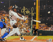 Andrew McCutchen Signed Swinging in White 8X10 Photo