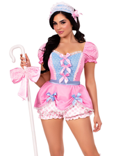 Miss Bo Peep 3pc Women's Romper Costume